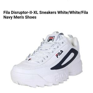 Fila Disruptor-II-XL Sneakers White/White/Fila Navy size 7.5